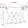 vidaXL Hangend Hoofdeinde Wandgemonteerd Cr&egrave;me 90 x 55 x 7 cm Fluweel