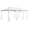 vidaXL Prieel met gordijnen 180g/m&sup2; 600x298x270 cm wit