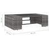 vidaXL 10-delige Loungeset met kussens poly rattan grijs
