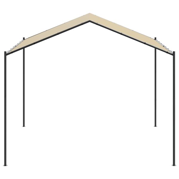 vidaXL Tuinpaviljoen 3x3 m staal en stof beige