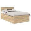 vidaXL Bedframe met hoofdeinde Sonoma Eiken 120 x 190 cm Bewerkt hout