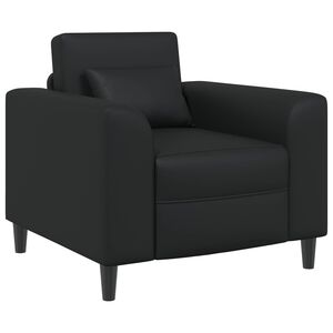 vidaXL Fauteuil Zwart Kunstleer