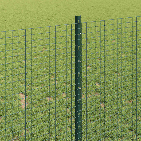 vidaXL Hek met Paal Groen 1 x 25 m Staal