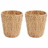 vidaXL Afvalpapier bakken 2 st Waterhyacint 26 x 26 x 29 cm Naturel