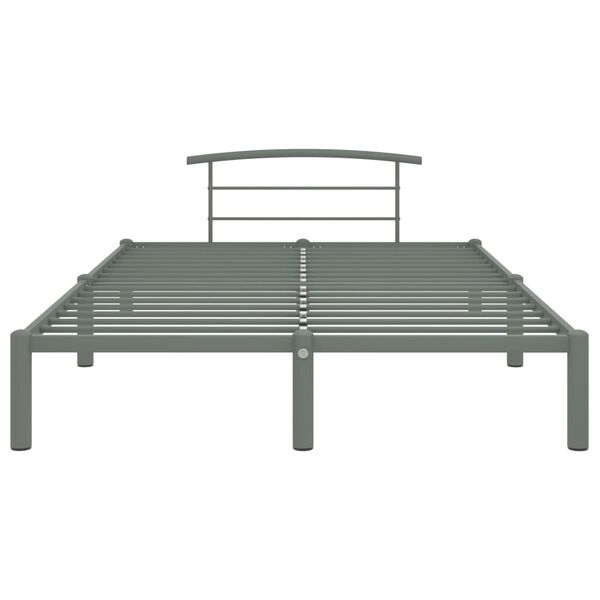 vidaXL Bedframe metaal grijs 160x200 cm