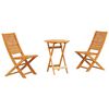 vidaXL Vouw Bistro Set 3 pcs Bruin Massief acaciahout