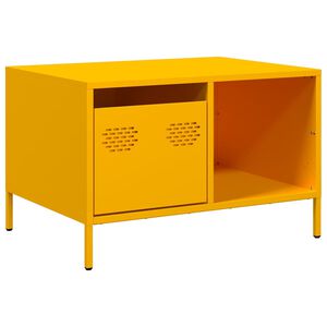 vidaXL Salontafel 68,5x50x43,5 cm koudgewalst staal mosterdgeel