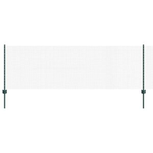 vidaXL gelast draadhek met palen 100 x 0,8 m PVC-Coated Staal Groen