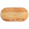 vidaXL Tafelblad 80x40x2 cm ovaal massief eikenhout lichtbruin