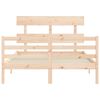 vidaXL Bedframe met hoofdbord massief hout 140x200 cm