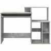 vidaXL Bureau met lade Beton Grijs 120,5 x 44 x 88,5 cm Bewerkt hout