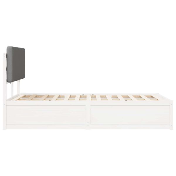 vidaXL Bedframe met Gevoerd Hoofdgedeelte Lichtgrijs 120 x 190 cm