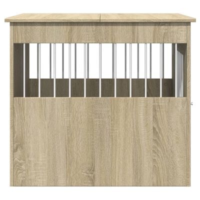 vidaXL Hondenbench 64,5x80x71 cm bewerkt hout sonoma eikenkleurig