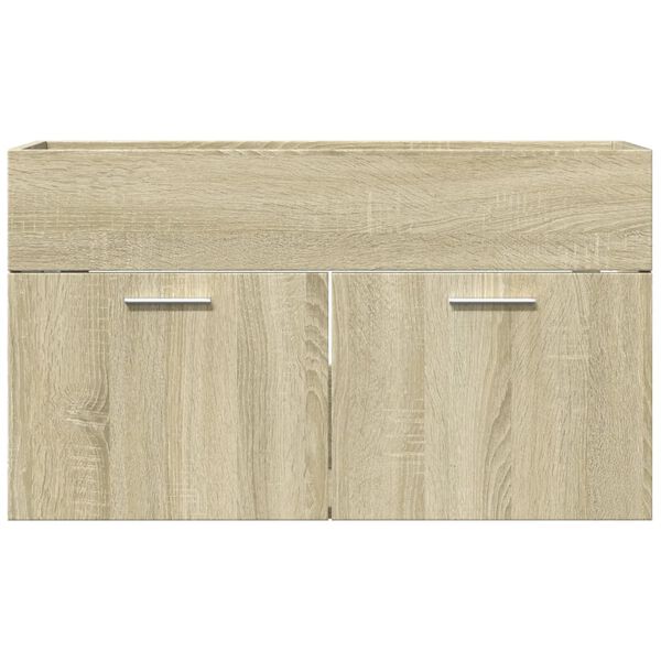 vidaXL Wastafelkast 90x38,5x46 cm bewerkt hout sonoma eikenkleurig
