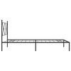 vidaXL Bedframe met hoofdbord metaal zwart 100x200 cm
