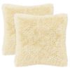 vidaXL Kussensloop 2 pcs HEERLEN Cr&egrave;mekleurig 40 x 40 cm PV Fleece