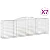 vidaXL Schanskorven 7 st gewelfd 400x50x120/140 cm ijzer