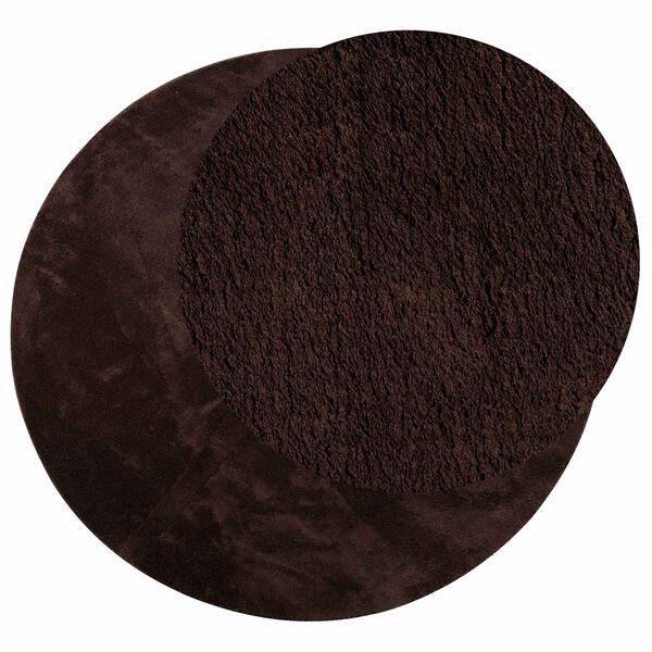 vidaXL Vloerkleden Rond HUARTE Bruin &Oslash; 80 CM Polyester