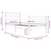 vidaXL Bedframe massief grenenhout 90x200 cm