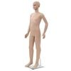 vidaXL Etalagepop kind met glazen voet 140 cm beige