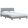 vidaXL Bedframe zonder matras "Hanko" stof lichtgrijs 140x190 cm