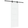 vidaXL Schuifdeur Wit en zwart 83 x 232 cm Massief grenenhout