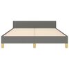 vidaXL Bedframe zonder matras stof donkergrijs 140x190 cm