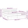 vidaXL Boxspring met matras fluweel roze 200x200 cm