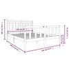 vidaXL Bedframe massief grenenhout wit 160x200 cm