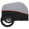 vidaXL Fietstrailer 30 kg ijzer zwart en oranje