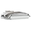 vidaXL Bedframe LED massief hout wit 120x200 cm