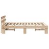 vidaXL Bedframe met hoofdeinde Naturel 140 x 190 cm Massief grenenhout