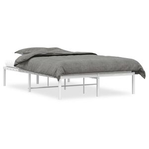 vidaXL Bedframe metaal wit 120x190 cm