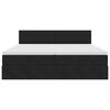 vidaXL Opslag bed met matras met hoofdeinde Zwart 90 x 200 cm
