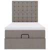 vidaXL Ottoman bed met matras 80x200cm stof taupe
