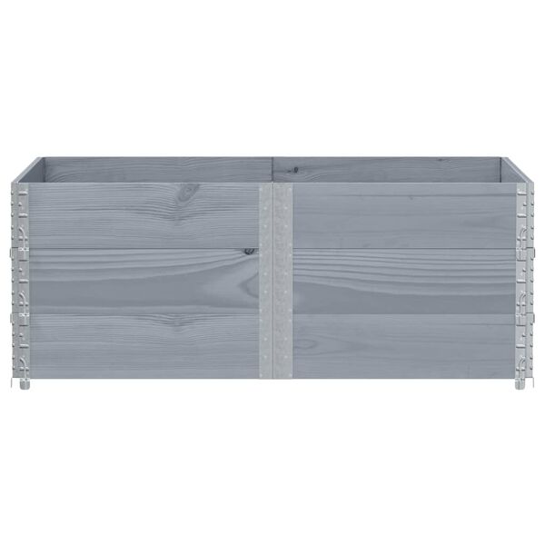 vidaXL Plantenbak 150x100 cm massief grenenhout grijs