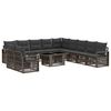 vidaXL Tuinbankenset 12 st Grijs en Donkergrijs poly rattan