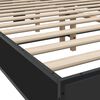 vidaXL Bedframe bewerkt hout metaal zwart 120x190 cm