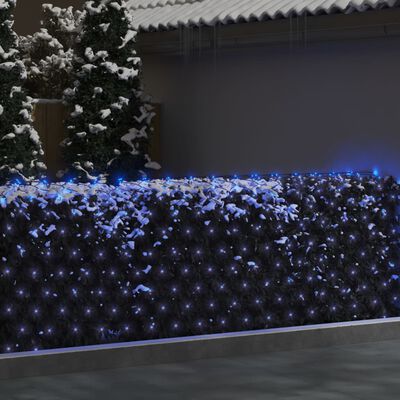 vidaXL Kerstnetverlichting 544 LED's binnen en buiten 4x4 m blauw