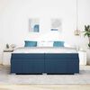 vidaXL Bedframe met matras Blauw 200 x 200 cm Stof