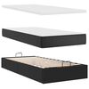 vidaXL Ottoman bed met matras en LED's 90x200cm kunstleer zwart