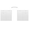 vidaXL Dressoir 160x36x75 cm bewerkt hout hoogglans wit
