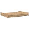 vidaXL Opbergbedframe met lade Artisan Eiken 150 x 200 cm Bewerkt hout