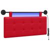 vidaXL Hangend hoofdbord Met LED-verlichting Rood Kunstleer