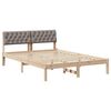 vidaXL Bedframe Bruin en taupe 150 x 200 cm Massief grenenhout