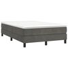 vidaXL Boxspring bed 120x200 cm fluweel donkergrijs