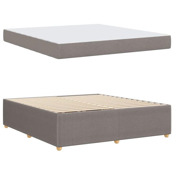vidaXL Bedframe met matras Taupe 180 x 200 cm Stof