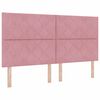 vidaXL Boxspringbed met matras met LED Roze 180 x 200 cm Fluweel