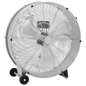 vidaXL Trommelventilator met wiel zilver 79 x 37 x 82 cm Aluminium