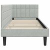 vidaXL Hoekbedframe met hoofdeinde Lichtgrijs 80 x 200 cm Fluweel